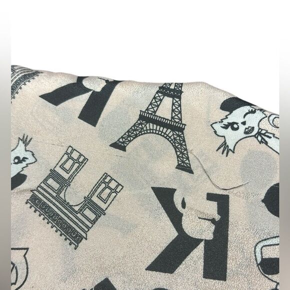 Karl Lagerfeld Paris Printed Button Front Blouse XL - Picture 10 of 10